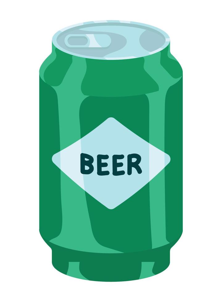 bier groen blikje vector