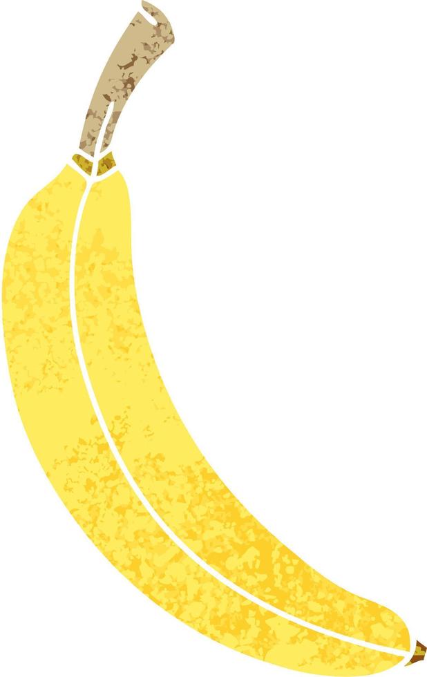 eigenzinnige retro illustratiestijl cartoon banaan vector