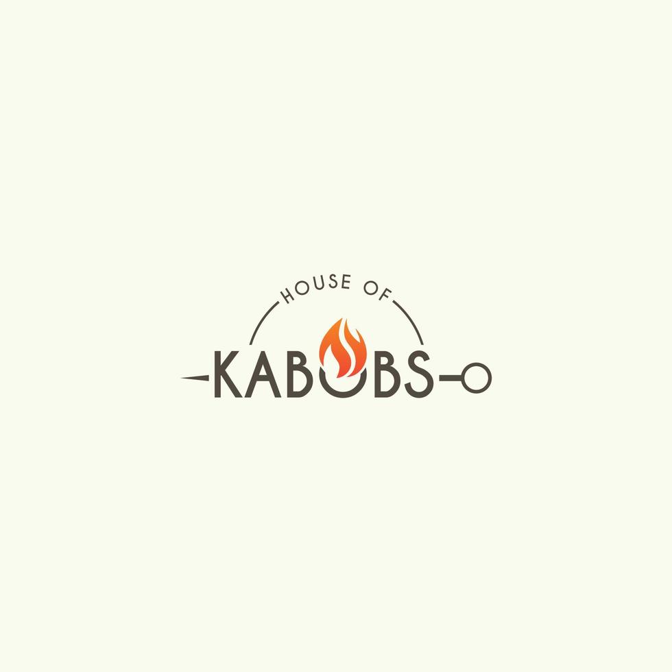 kebab, rasturent, voedsel logo vector ontwerpsjabloon voor bedrijven