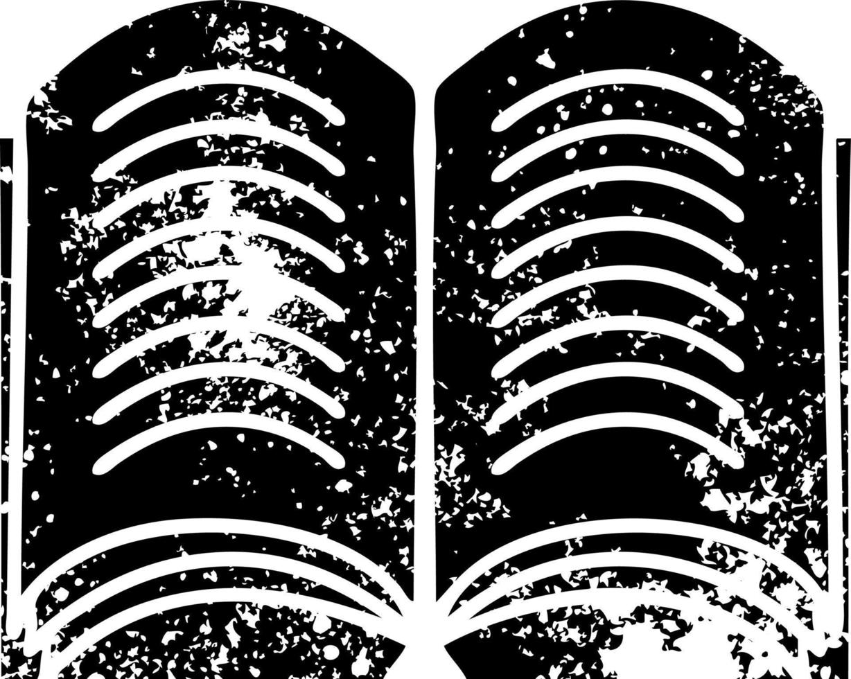 noodlijdend symbool open boek vector