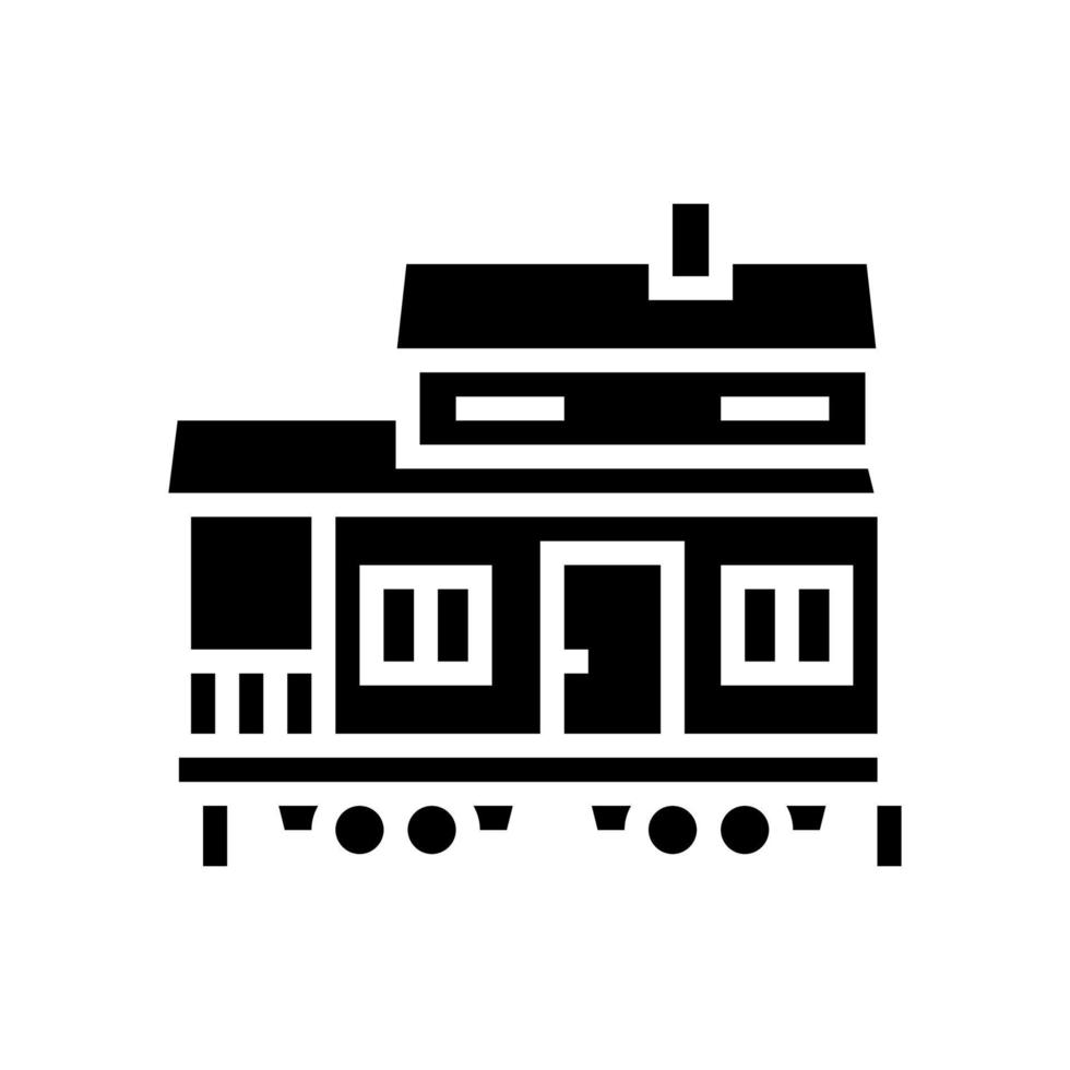 stacaravan huis glyph pictogram vectorillustratie vector