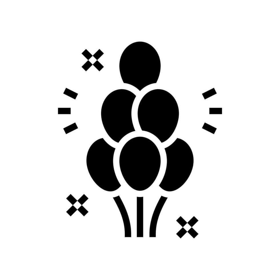 ballon boeket glyph pictogram vectorillustratie vector