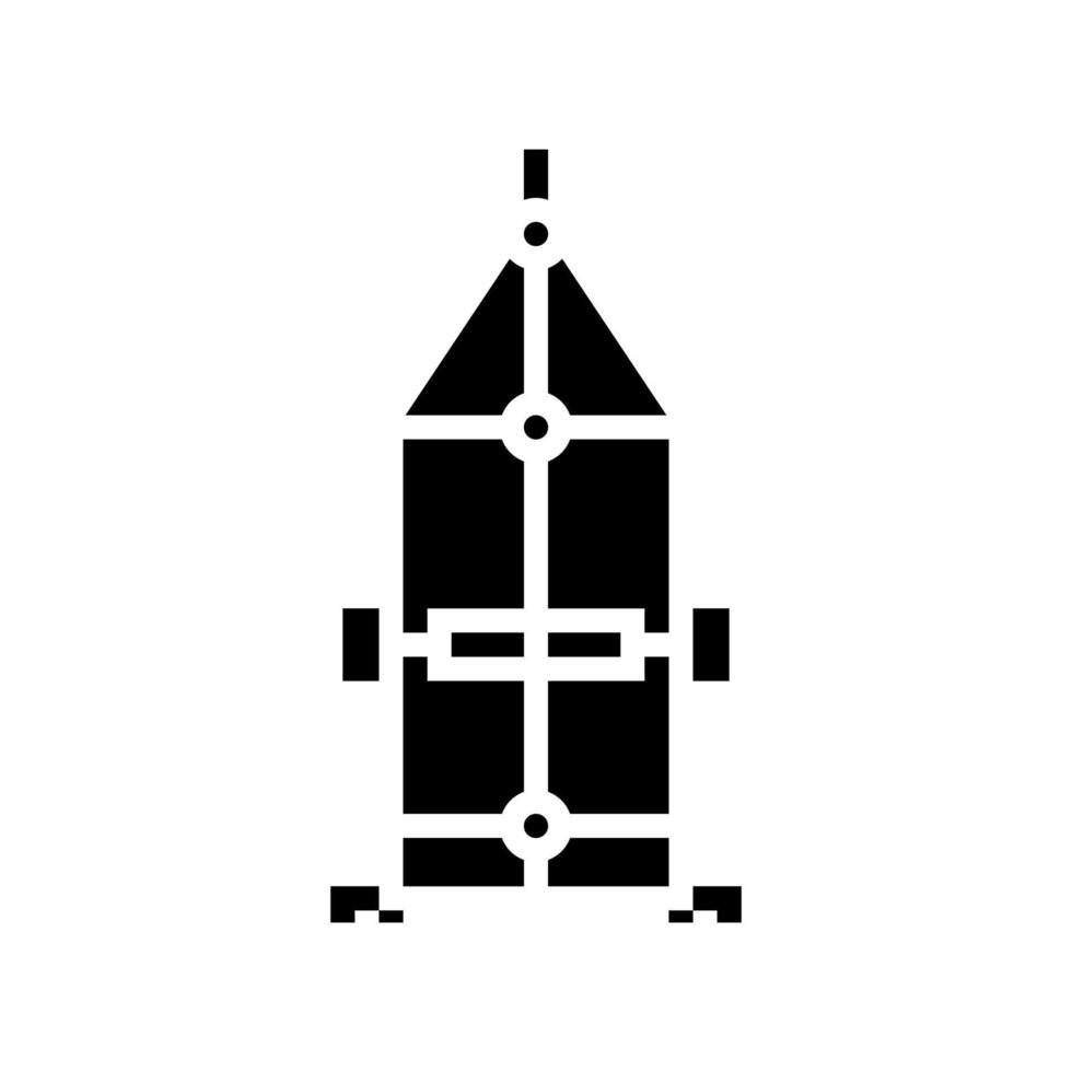 koets aanhangwagen glyph pictogram vectorillustratie vector