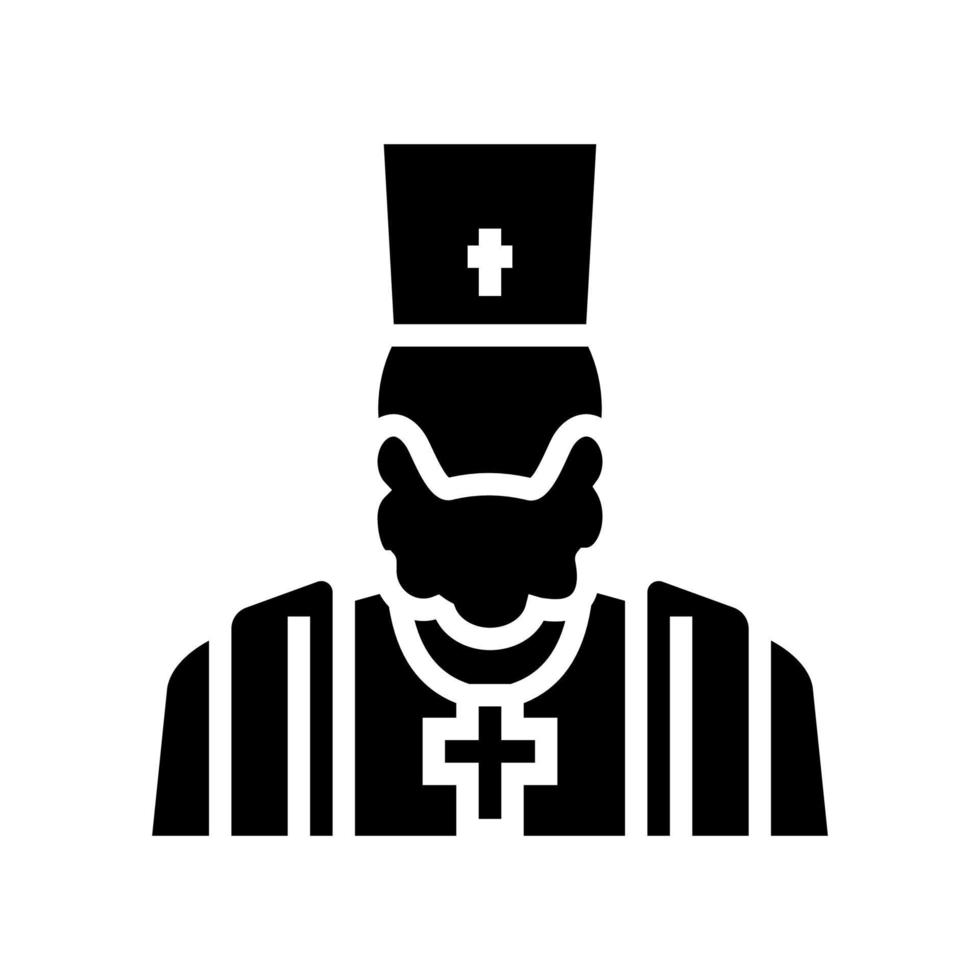 priester christendom glyph pictogram vectorillustratie vector
