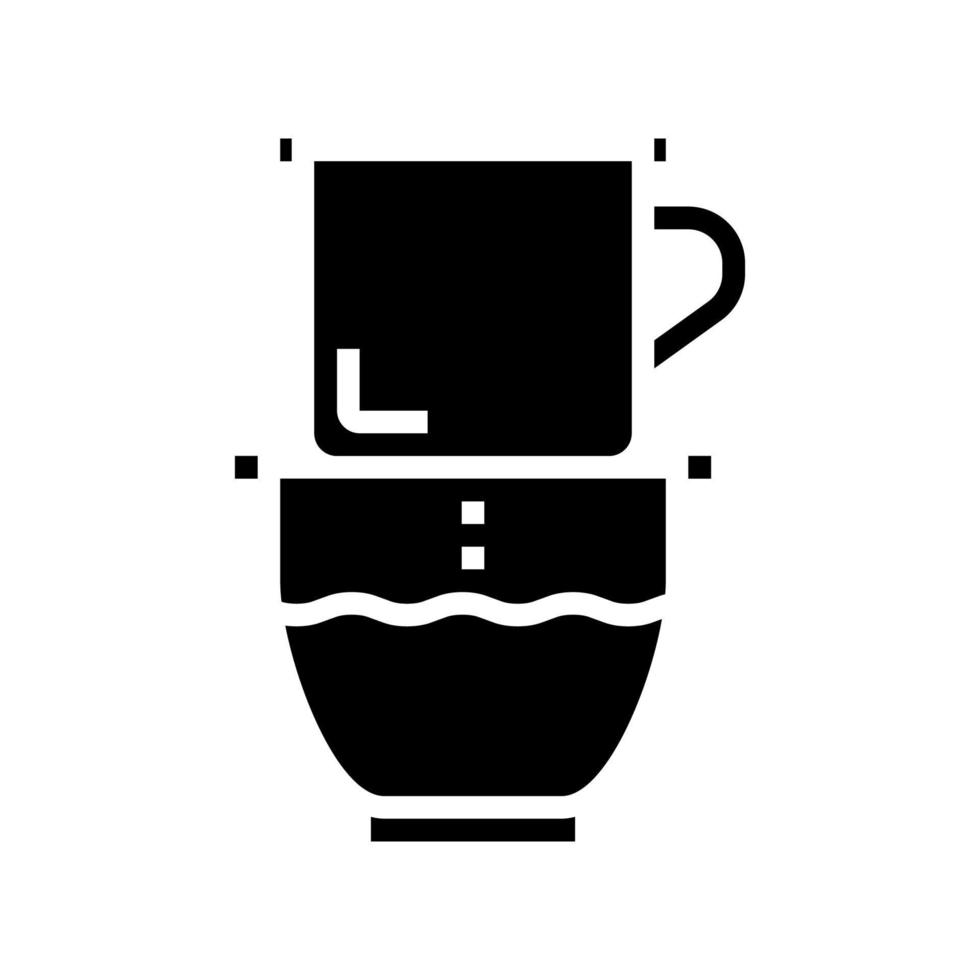 Vietnam brouwen koffie apparatuur glyph pictogram vectorillustratie vector