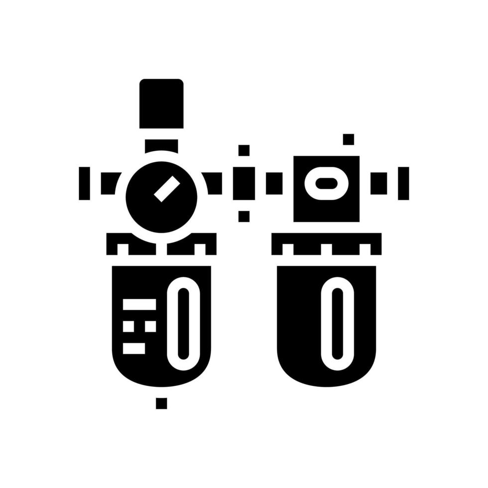 filter van luchtcompressor glyph pictogram vectorillustratie vector