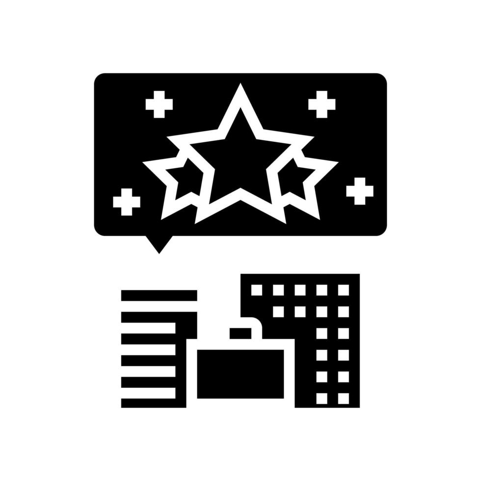 bedrijf reputatie management glyph pictogram vectorillustratie vector