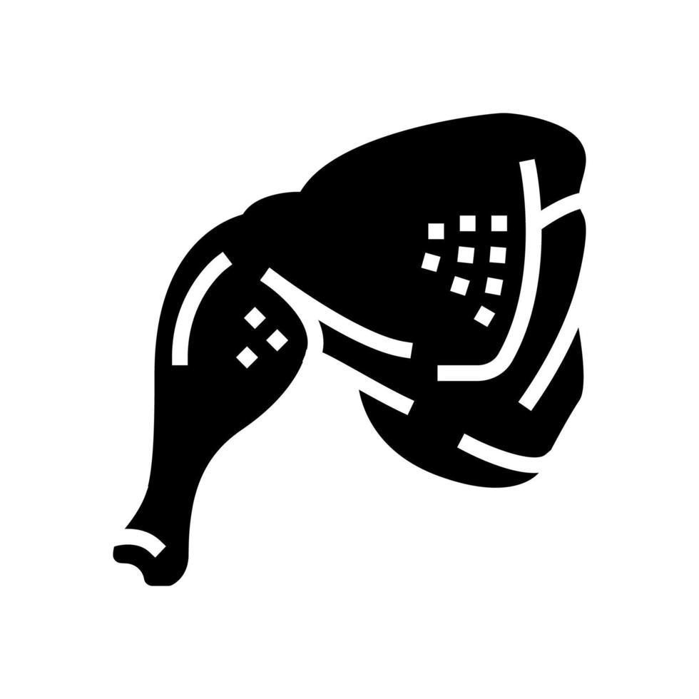 been kwartaal kip glyph pictogram vectorillustratie vector