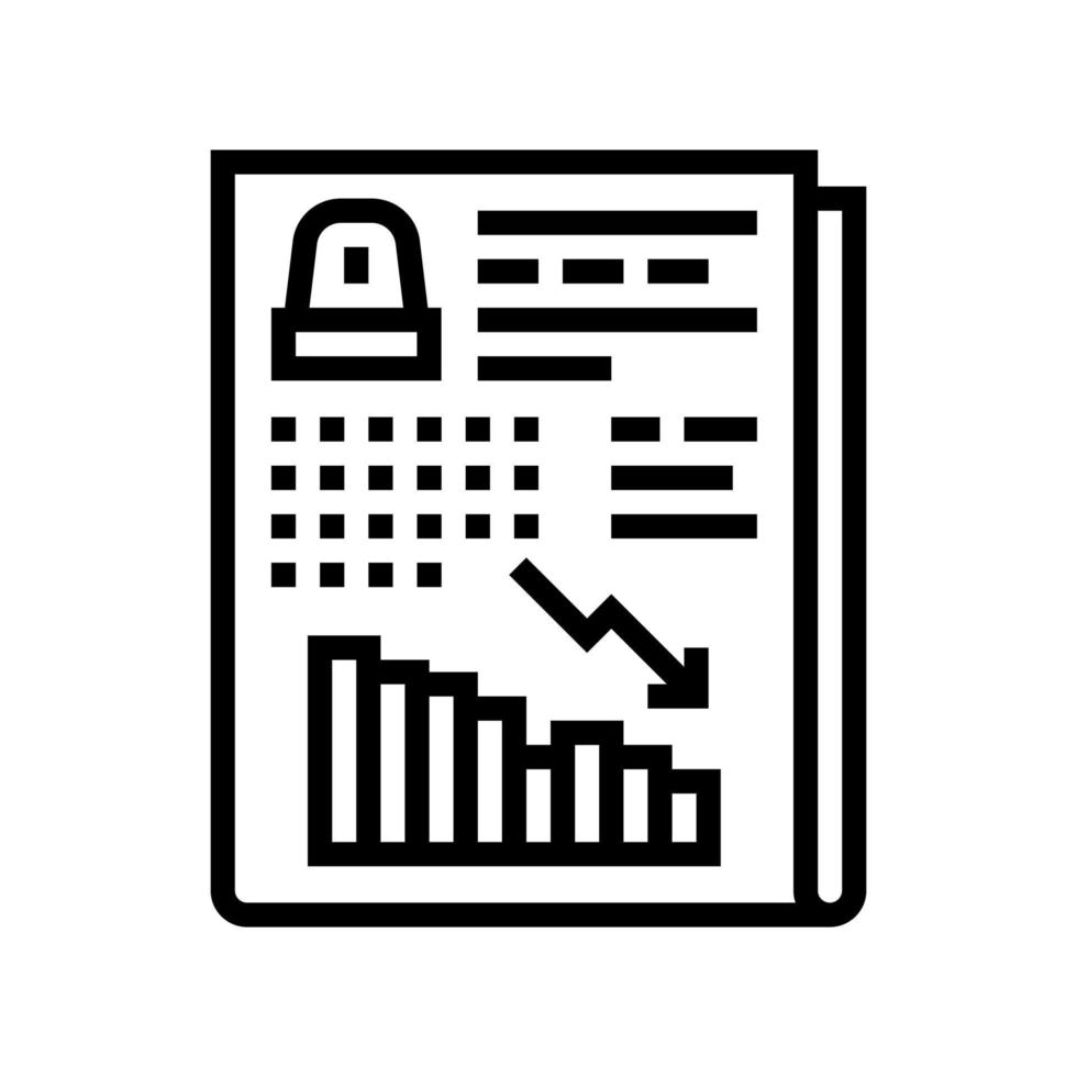 risicobeoordeling en reductie lijn pictogram vectorillustratie vector