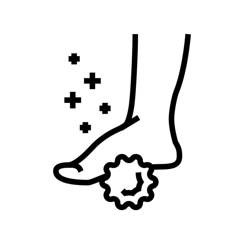 massage platte voeten lijn pictogram vectorillustratie vector