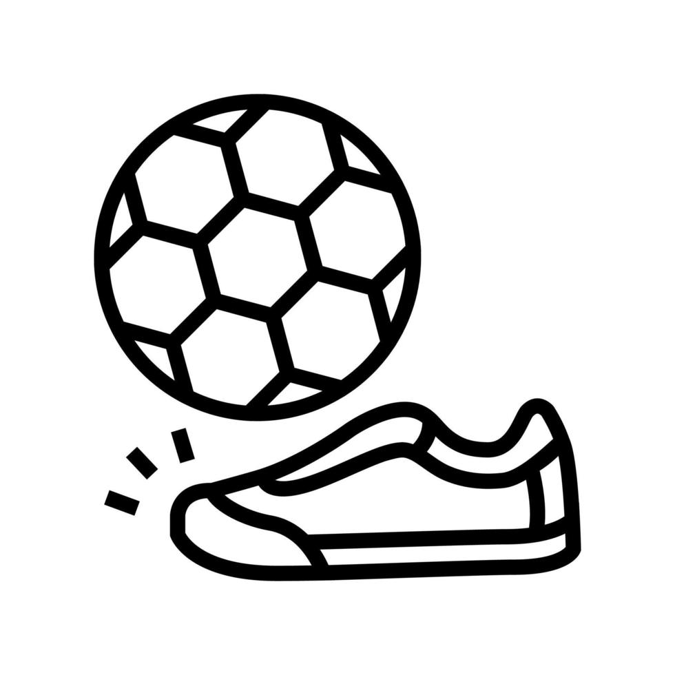 voetbal voetbal spel lijn pictogram vectorillustratie vector