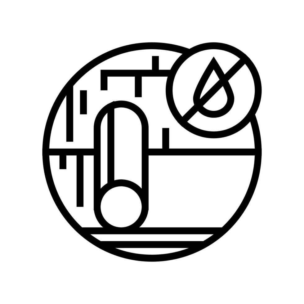 dak underlayment lijn pictogram vectorillustratie vector