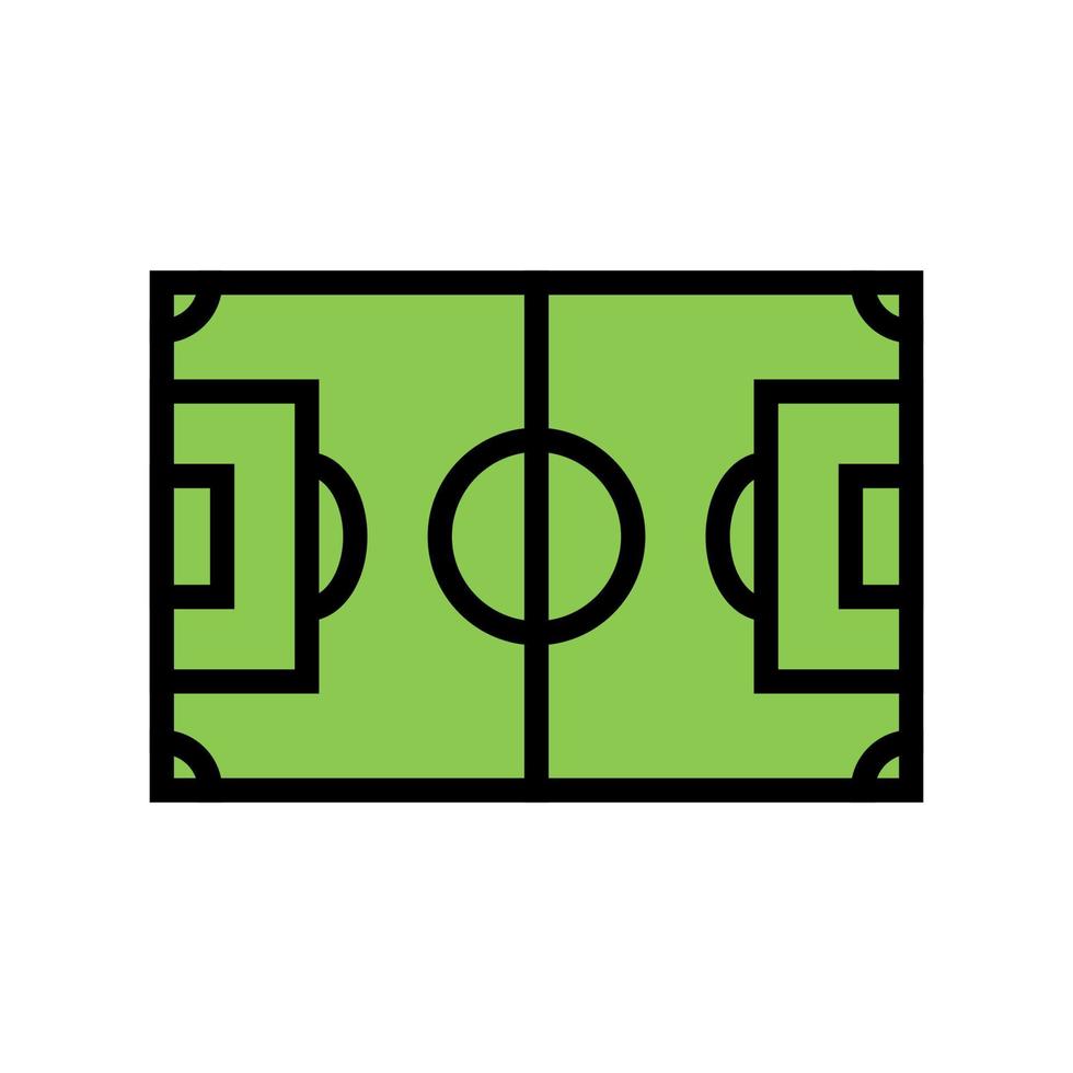 veld voetbal kleur pictogram vectorillustratie vector