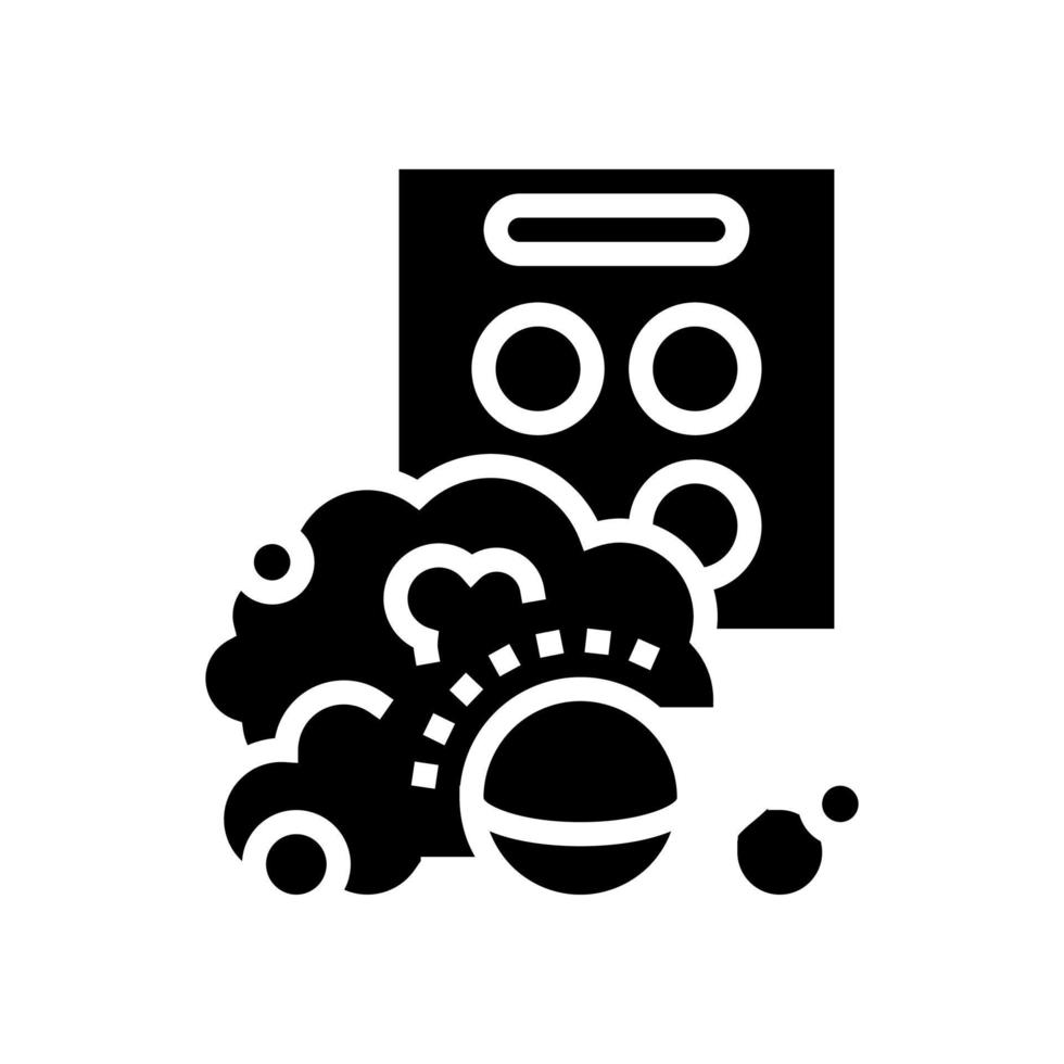 aqua bommen glyph pictogram vectorillustratie vector