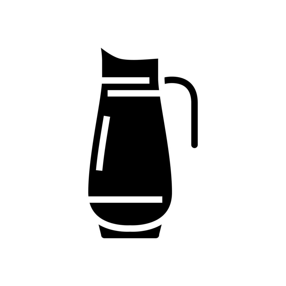 kruik glas glyph pictogram vectorillustratie vector