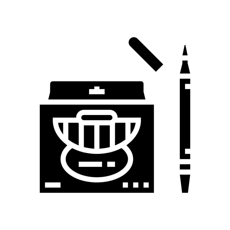 markeringen pakket glyph pictogram vectorillustratie vector