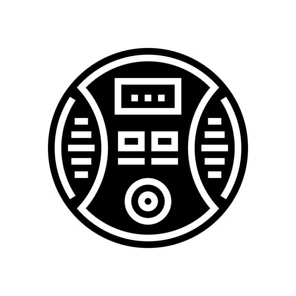 koolmonoxide detector glyph pictogram vectorillustratie vector