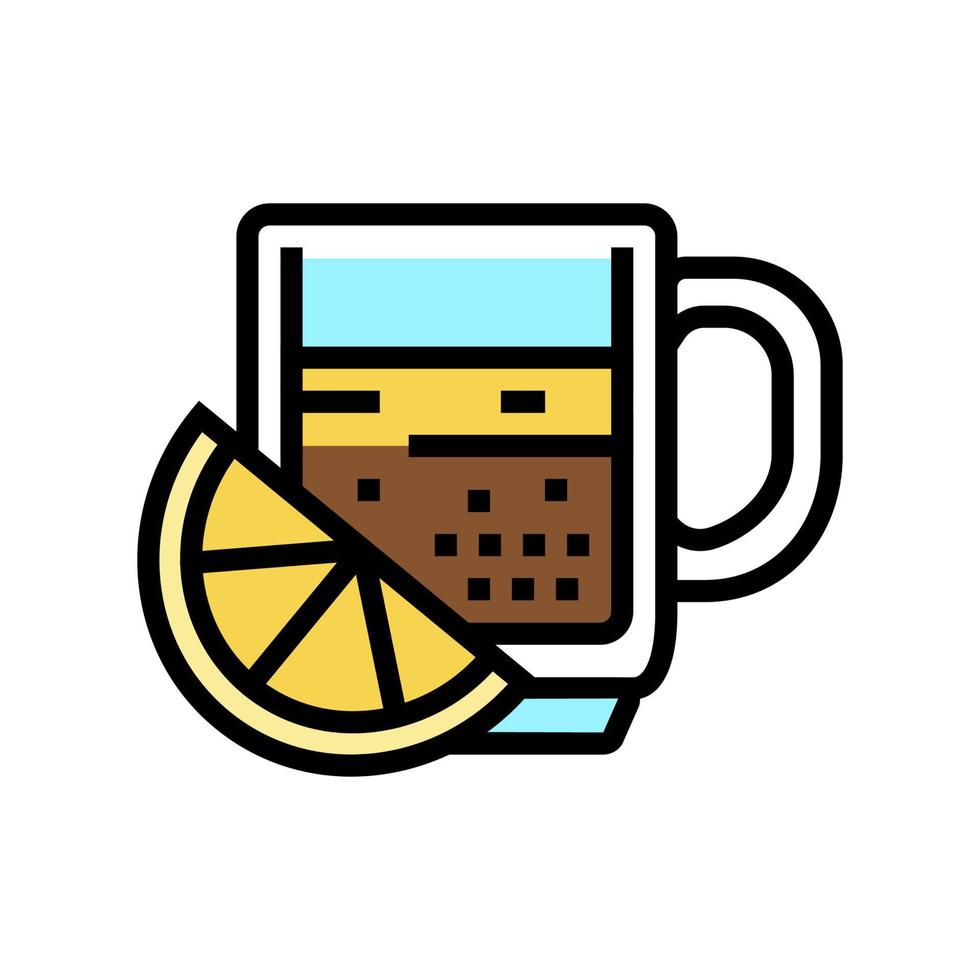 Italiaanse koffie kleur pictogram vectorillustratie vector