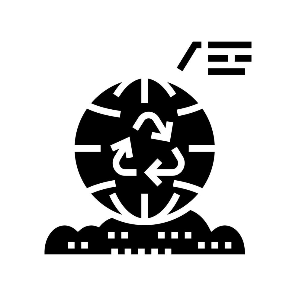 afvalbeheer glyph pictogram vectorillustratie vector