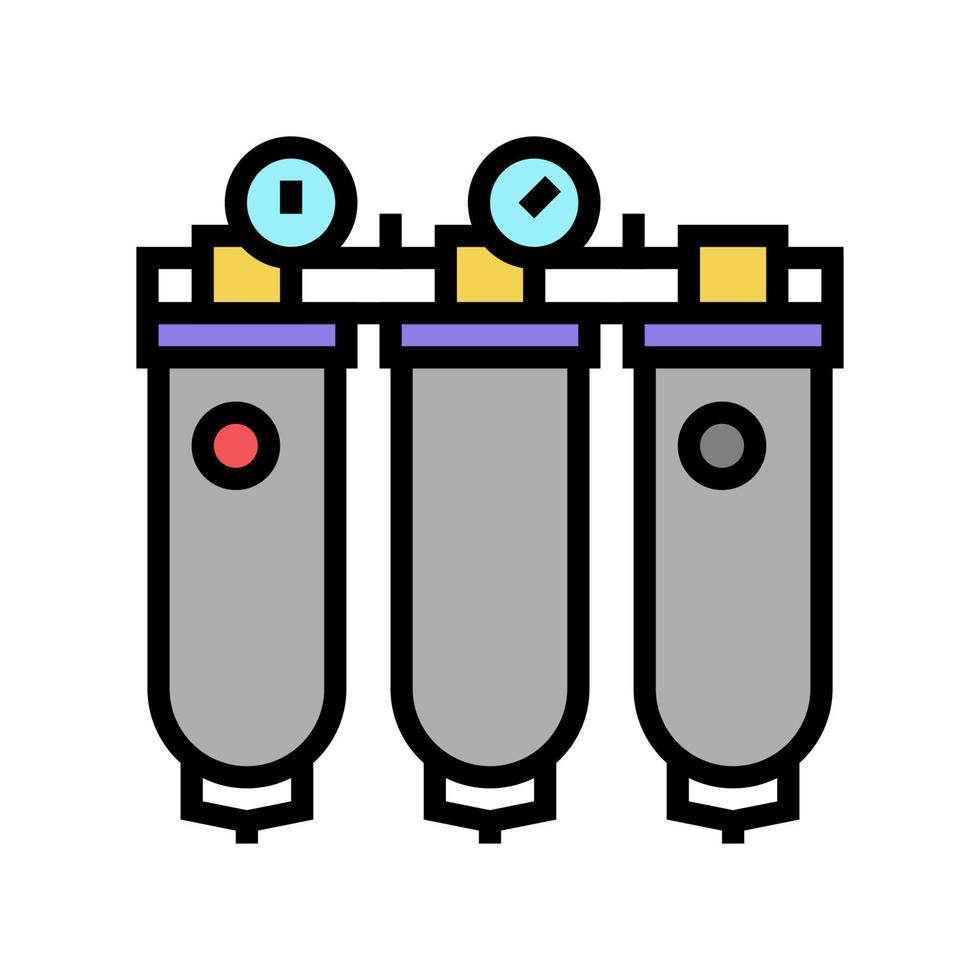 luchtzuivering systeem kleur pictogram vectorillustratie vector