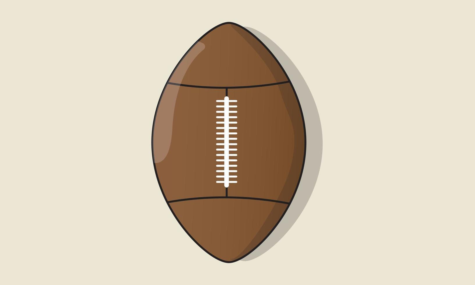 rugby professioneel voetbaltoernooi vector illustratie bal