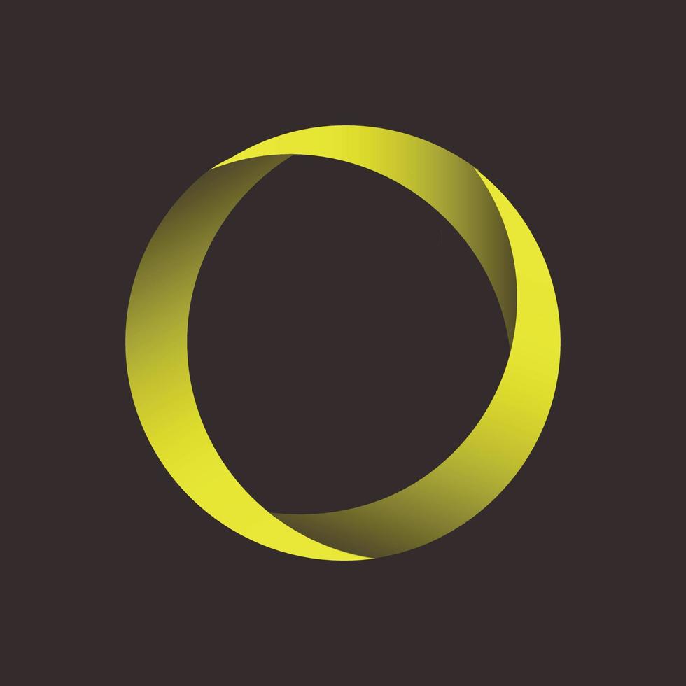 gele gradiënt gouden kleur cirkel logo vectorillustratie vector