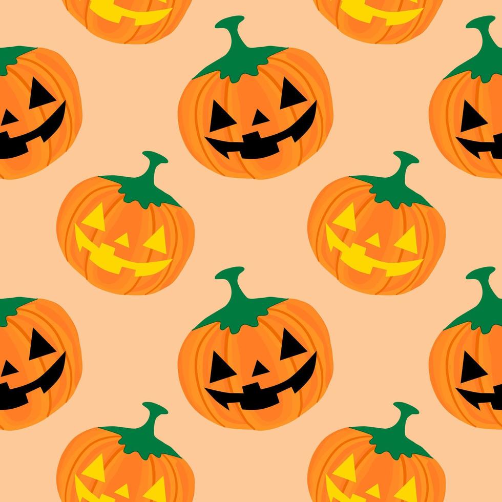 naadloos patroon met halloween-pompoenen. patronen voor decoratie. inpakpapier. vector