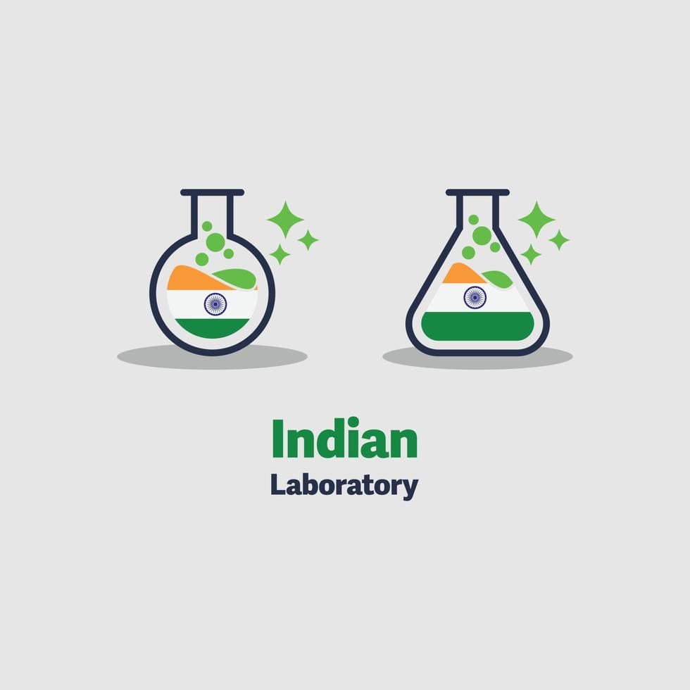 Indiase laboratoriumpictogrammen vector