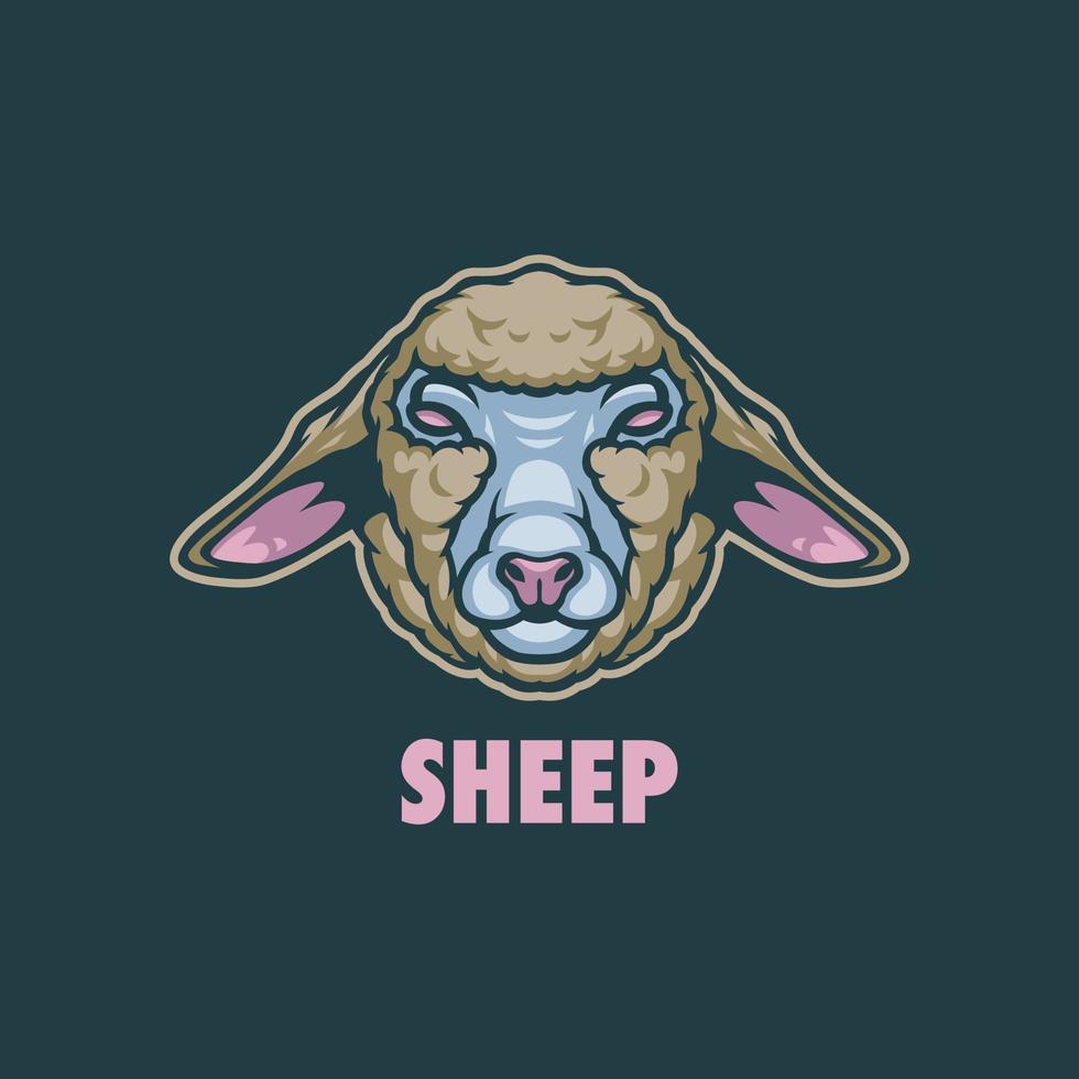 schapen mascotte logo vector