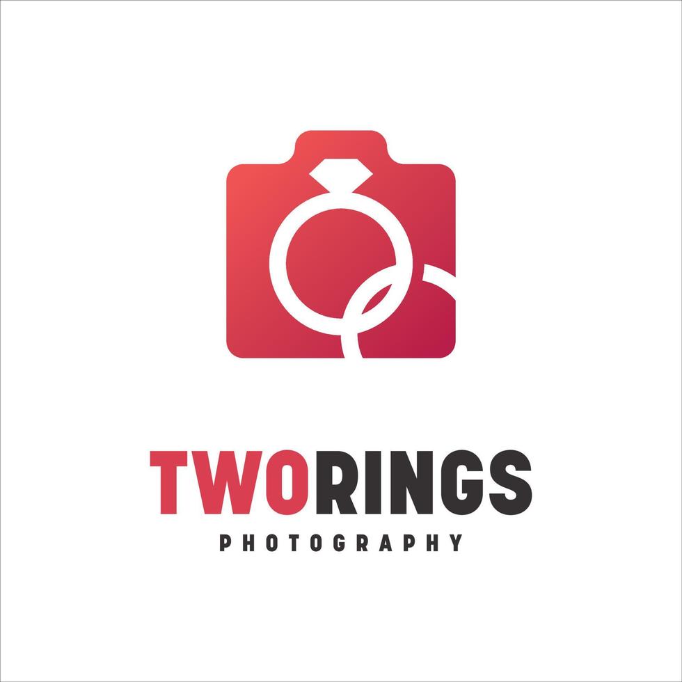 twee ringen trouwfotografie vector