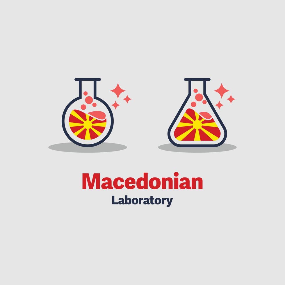 Macedonische laboratoriumpictogrammen vector