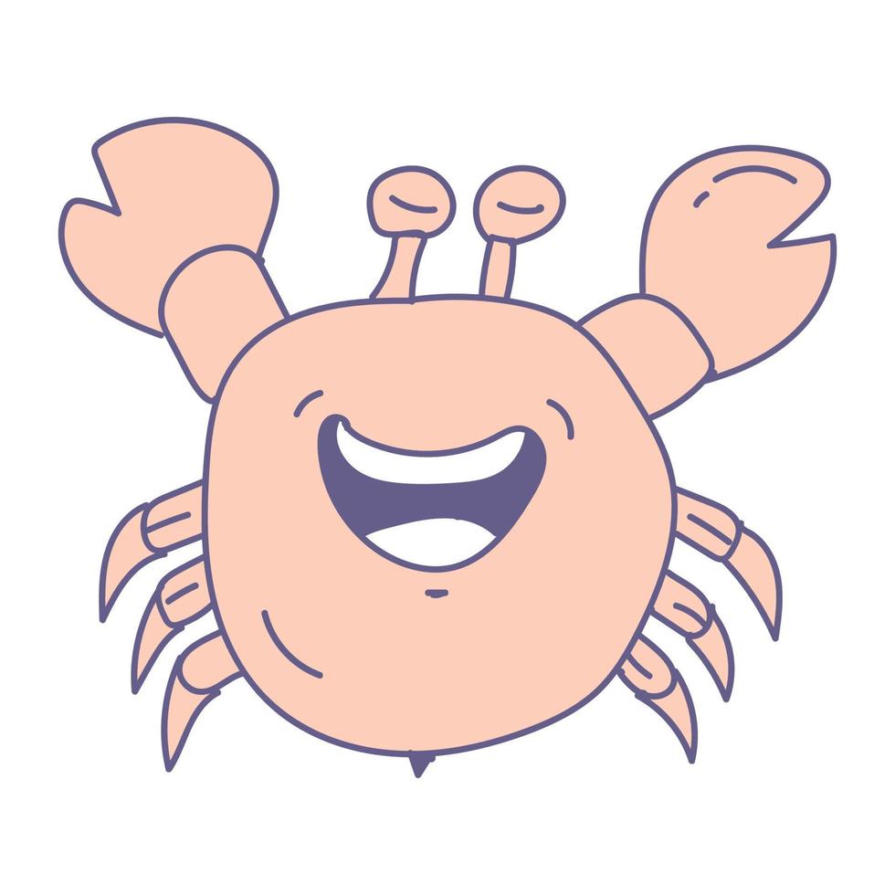 schattig krab vector illustratie ontwerpelement