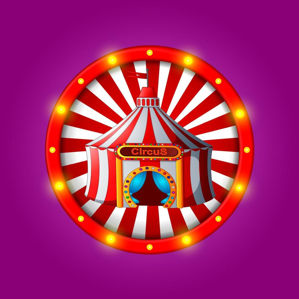 circusbanner met felle bollen vector