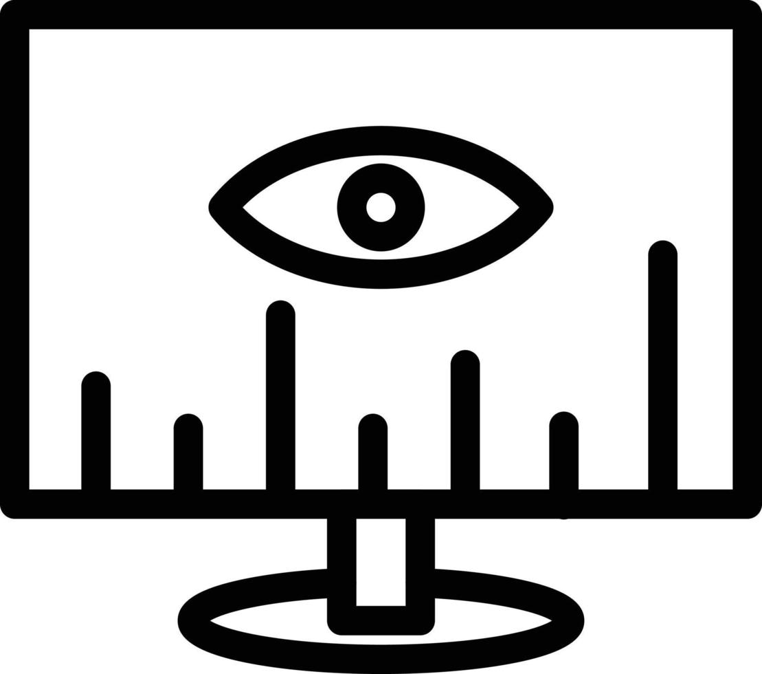 lijnpictogrammen voor analyses vector