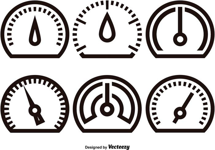 Tachometer lineaire iconen vector