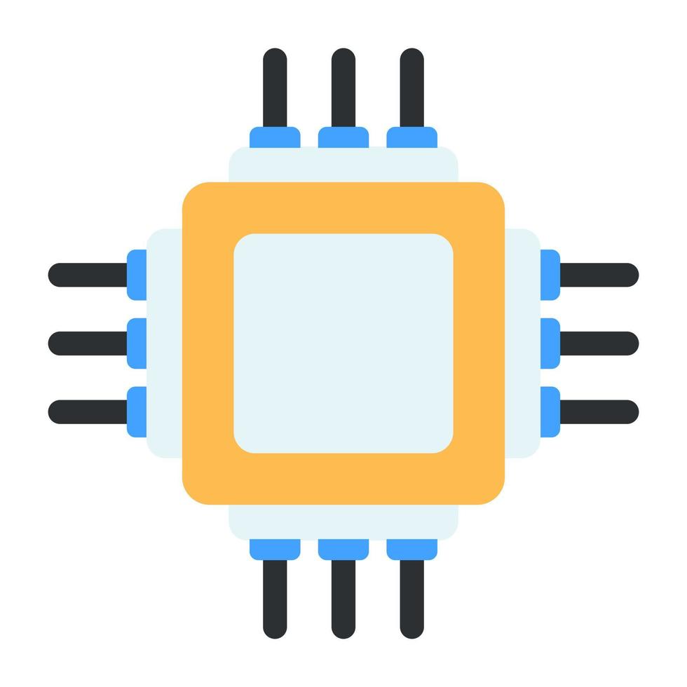 een perfecte ontwerpvector van microchip vector