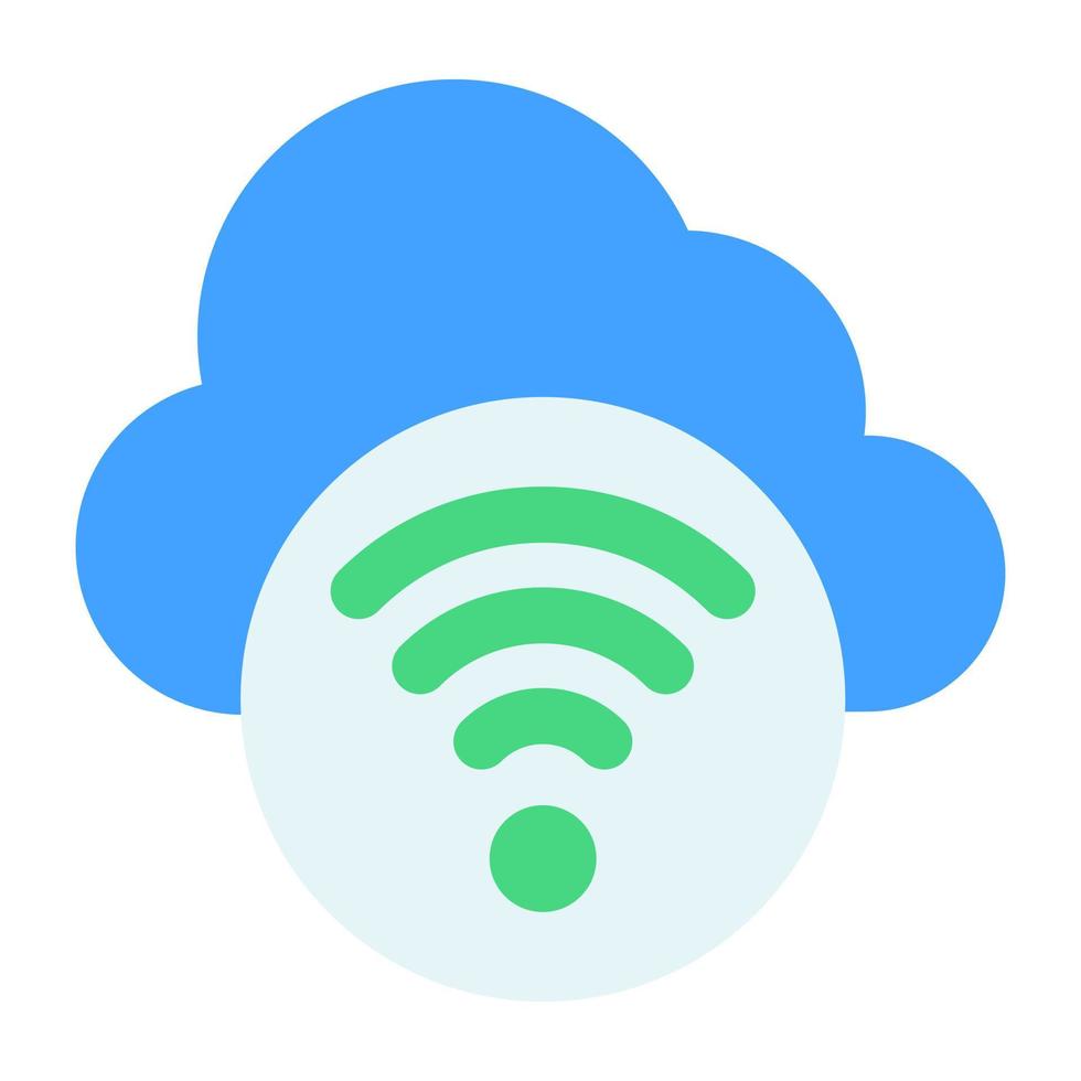 trendy design icoon van cloud wifi vector