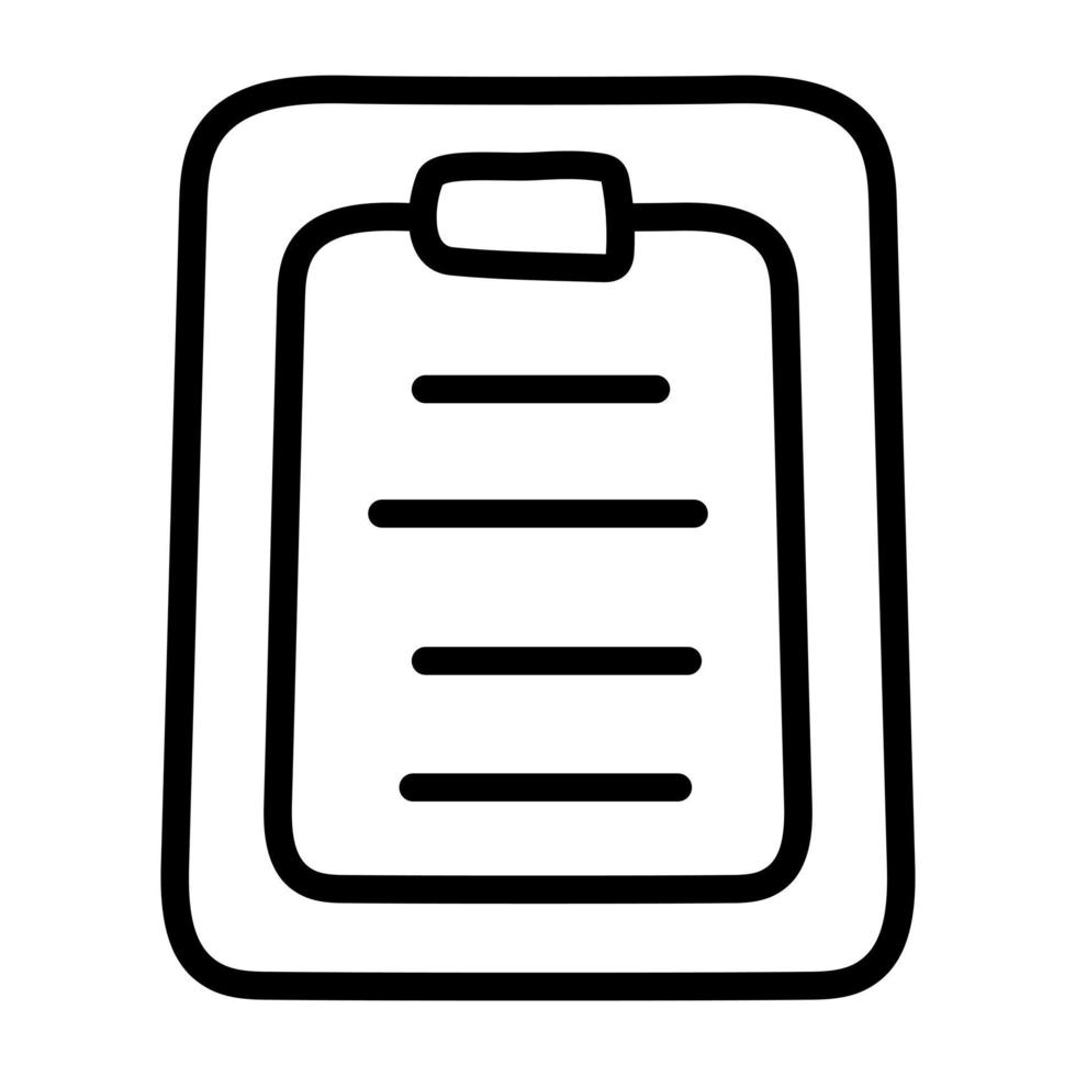 een pictogramontwerp van checklist in lineaire stijl vector