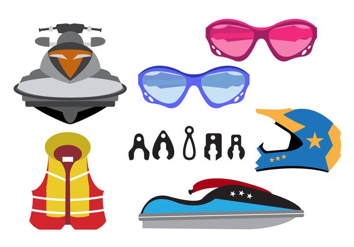 Vectorillustratie van Jet Ski Equipment vector