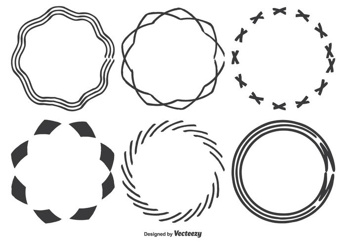 Hand getekende frame vormen vector