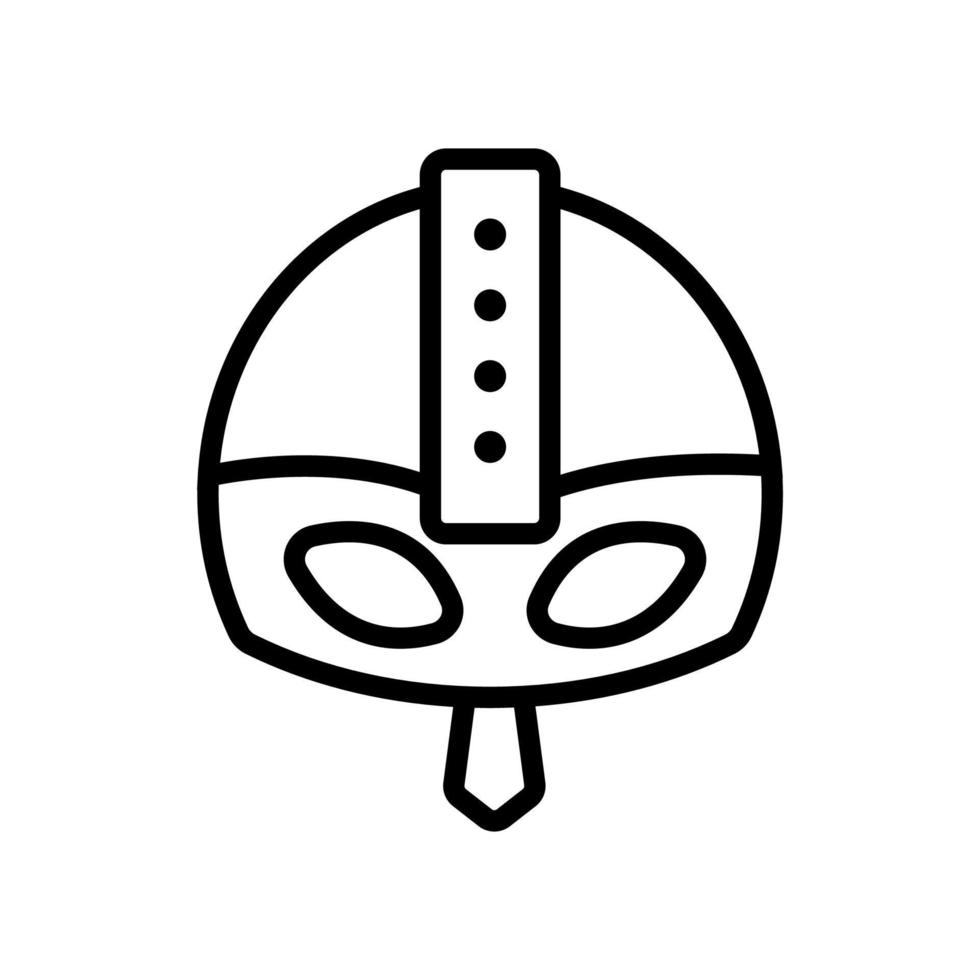 de krijger s helm pictogram vector. geïsoleerde contour symbool illustratie vector