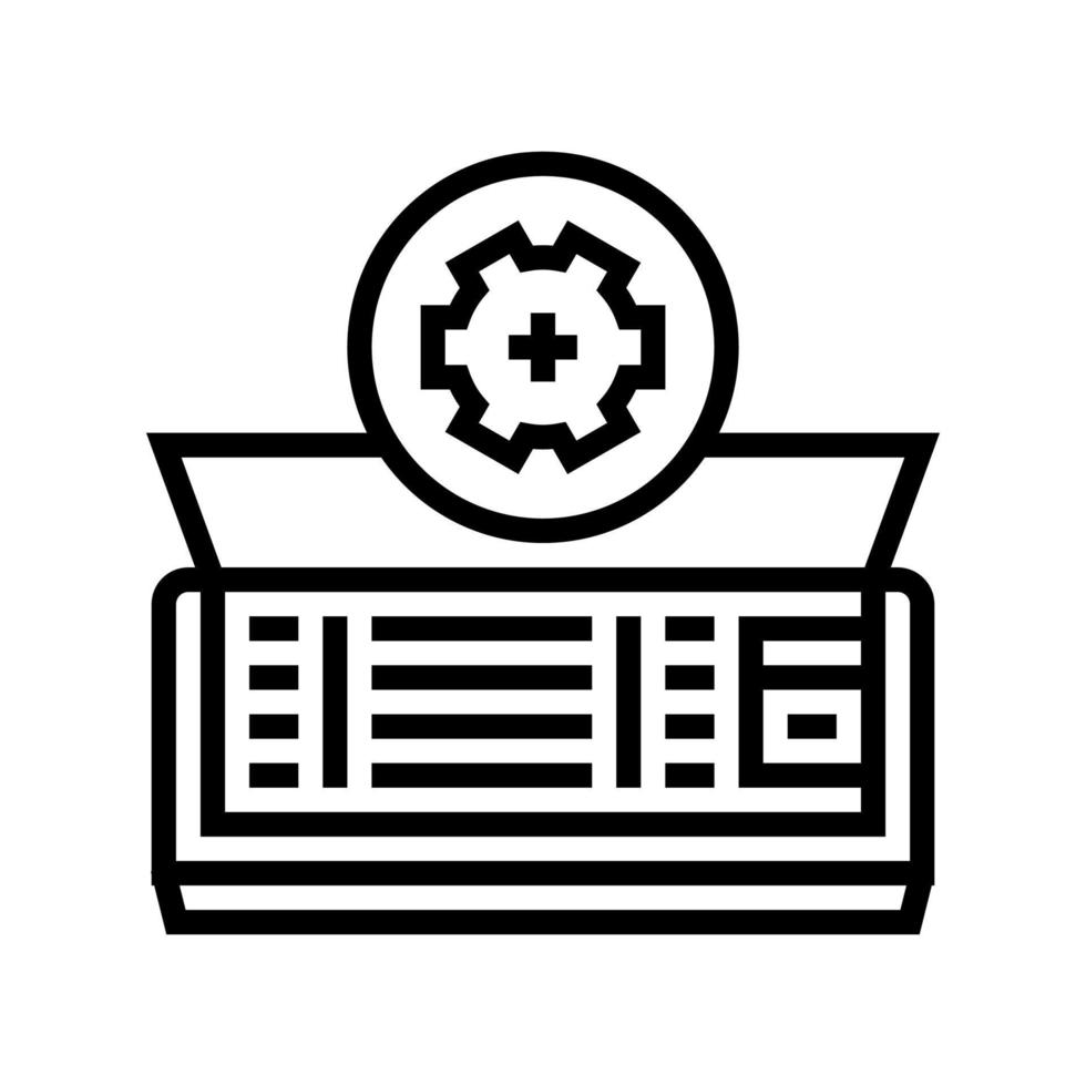 airconditioning onderhoud lijn pictogram vectorillustratie vector