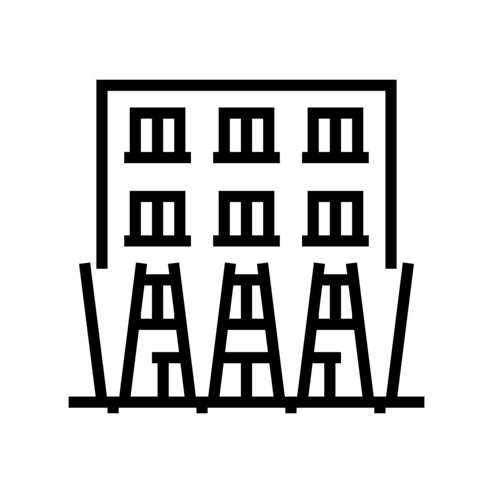 gebouw verlichting lijn pictogram vectorillustratie vector