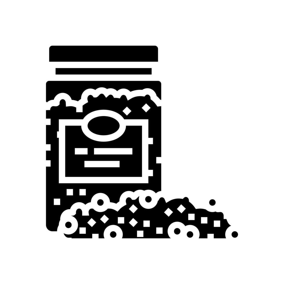 stuifmeel fles bijenteelt glyph pictogram vectorillustratie vector
