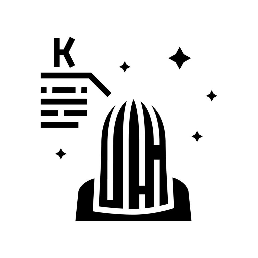 kapsel met keratine glyph pictogram vectorillustratie vector