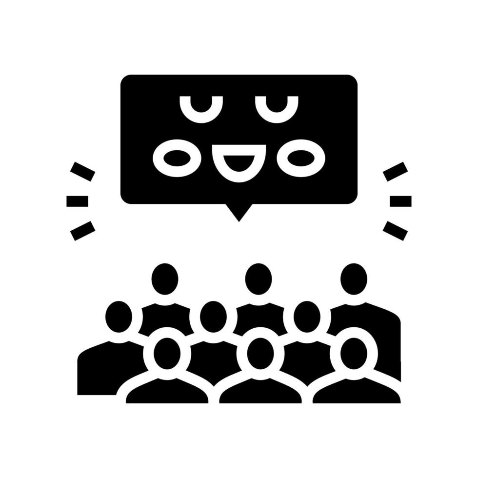 groepsactiviteiten en evenementen in kinderbibliotheek glyph pictogram vectorillustratie vector