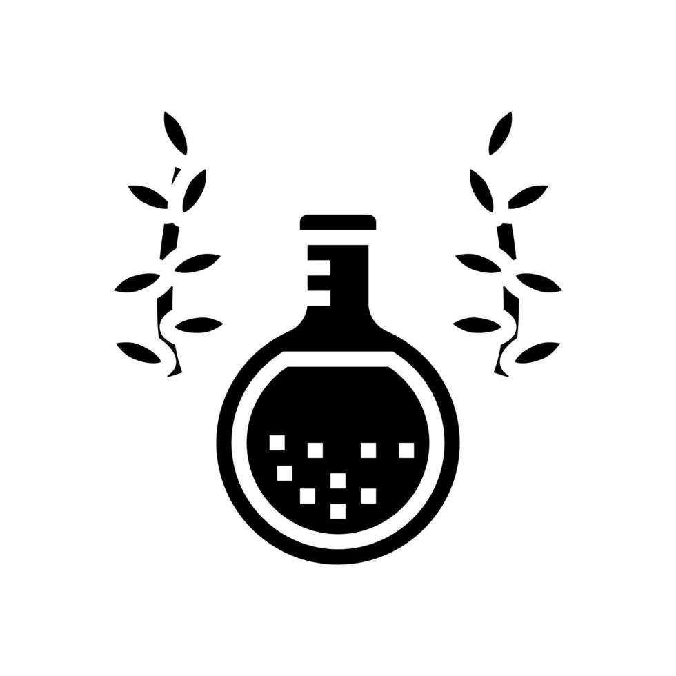 elixer fytotherapie glyph pictogram vectorillustratie vector