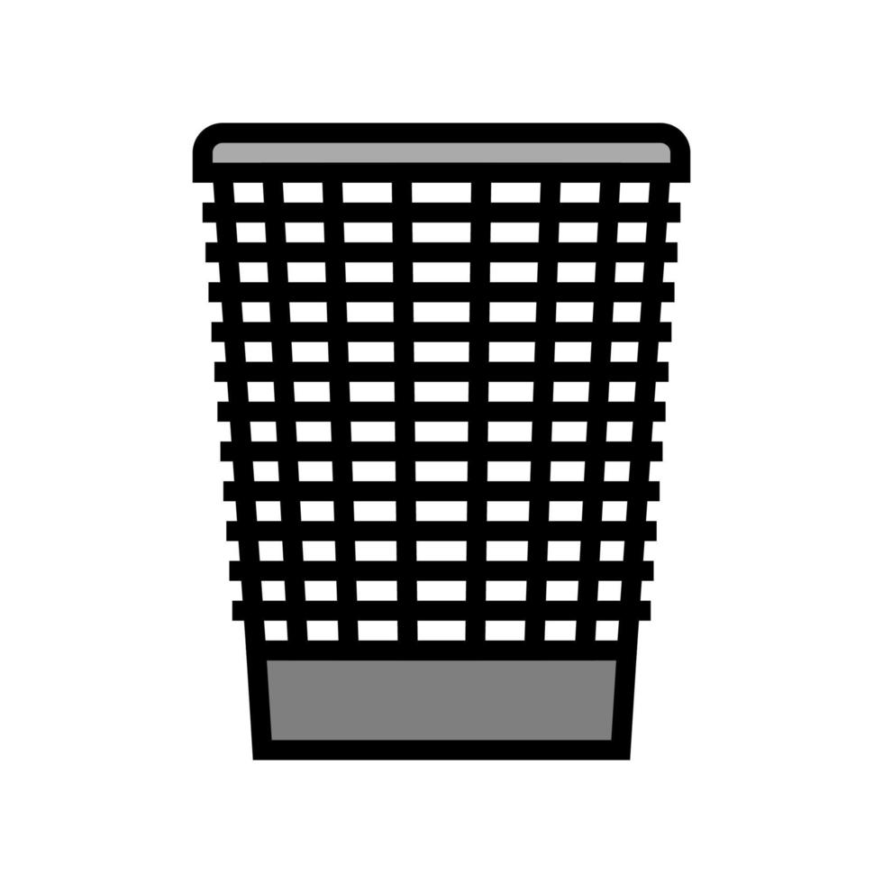 mesh prullenbak prullenbak kleur pictogram vectorillustratie vector