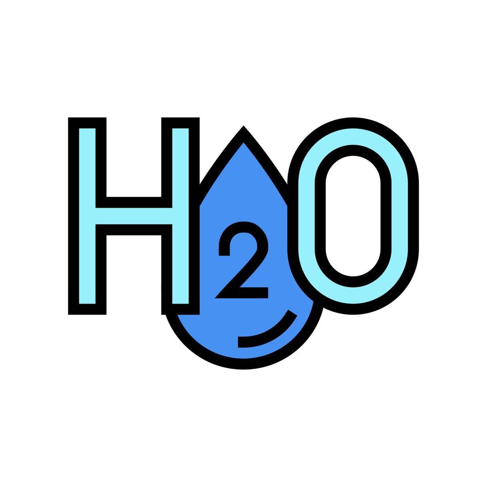 h2o water kleur pictogram vectorillustratie vector