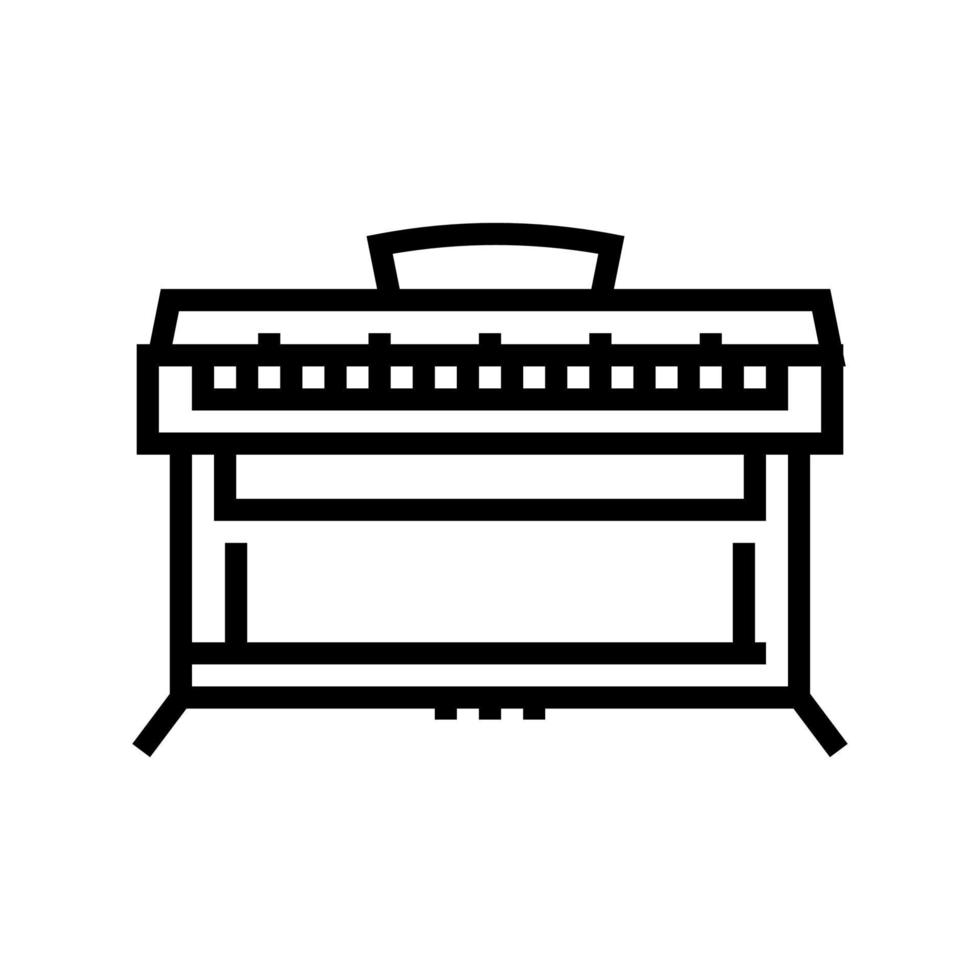 piano muzikant instrument lijn pictogram vectorillustratie vector